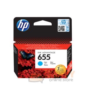 HP Ink 655C for InkJet Printing 600 Page Yield - Cyan