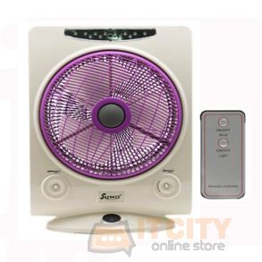 Sumo Rechargeable Box Fan With Built In Emergency Led And Remote Control - Sx-116R