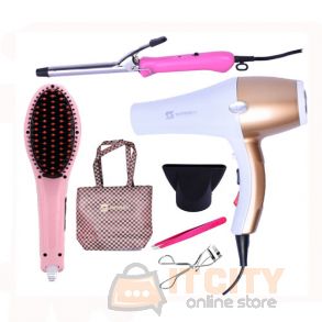 Sayona Bundle Of Hair Styler Hair Dryer Curler Hair Brush Accessories SY-9242