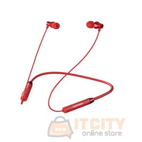 Lenovo HE05 Bluetooth 5.0 Magnetic Neckband Earphones Sport Earbuds - Red