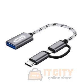 Go-Des GD-CT033 Type-C and Micro USB OTG Converter Adapter