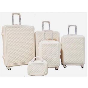 Hard Luggage Travel Bag 5Pcs Set 12"- 20"-24"-28"-32" - White