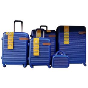 Hard Luggage Travel Bag 5Pcs Set 12"- 20"-24"-28"-32" - Blue