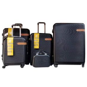 Hard Luggage Travel Bag 5Pcs Set 12"- 20"-24"-28"-32" - Black