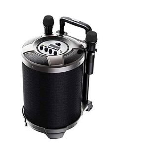 Remax RB-X6 Wireless Portable Karaoke Speaker with Two Microphones - Black