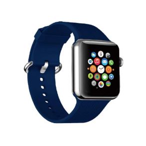 Promate Silica 38 Silicon  Silicon Watch Strap with Single Tour Deployment Buckle for Apple Watch - Blue
