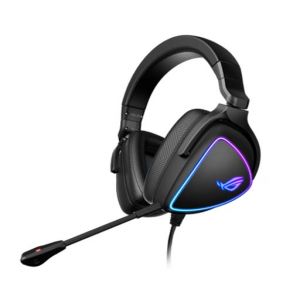 Asus Rog Delta S Lightweight USB-C gaming headset with AI noise-canceling mic - Black