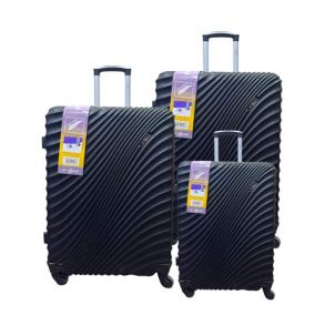 Hard Luggage Travel Bag 3Pcs Set 20"-24"-28" - Black
