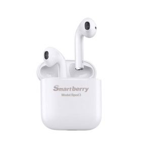 Smartberry Bpod-3 wireless Earpods With Free Case - White